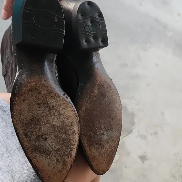 Lucchese Brown Cowboy Western Boots Exotic Leather - Picture 6 of 7